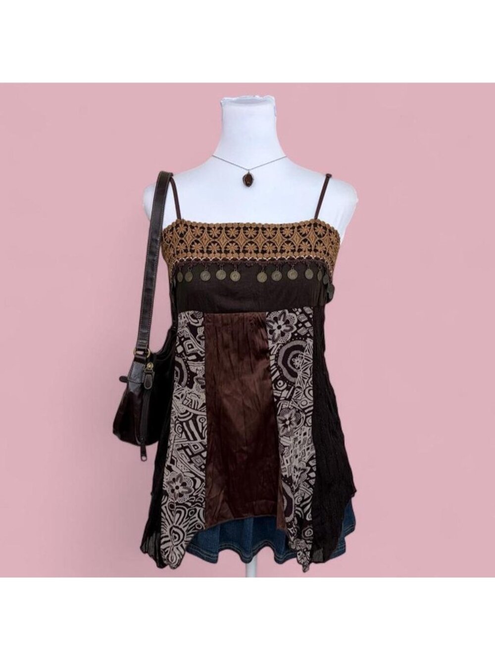 y2k patchwork fairy grunge cami